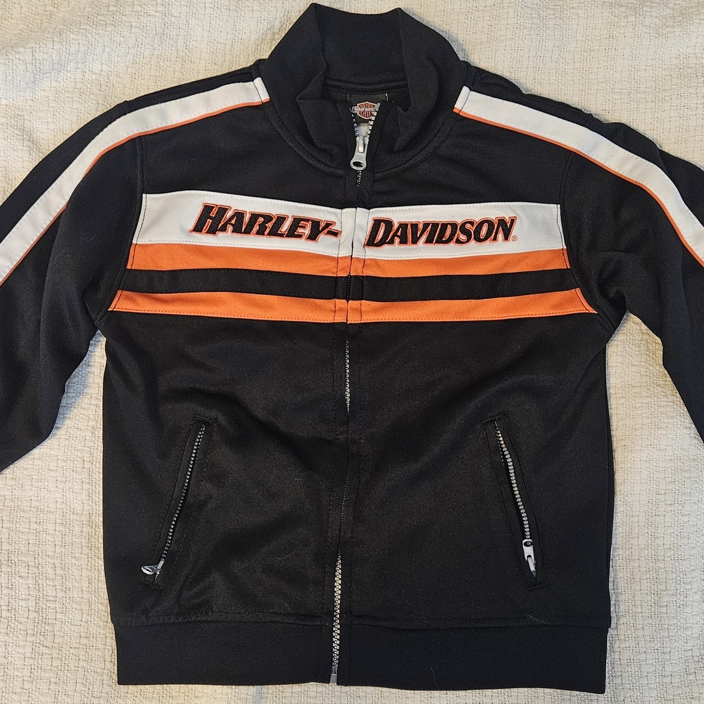 Kids Harley-Davidson Lightweight Black Jacket with Logo Size 4T
